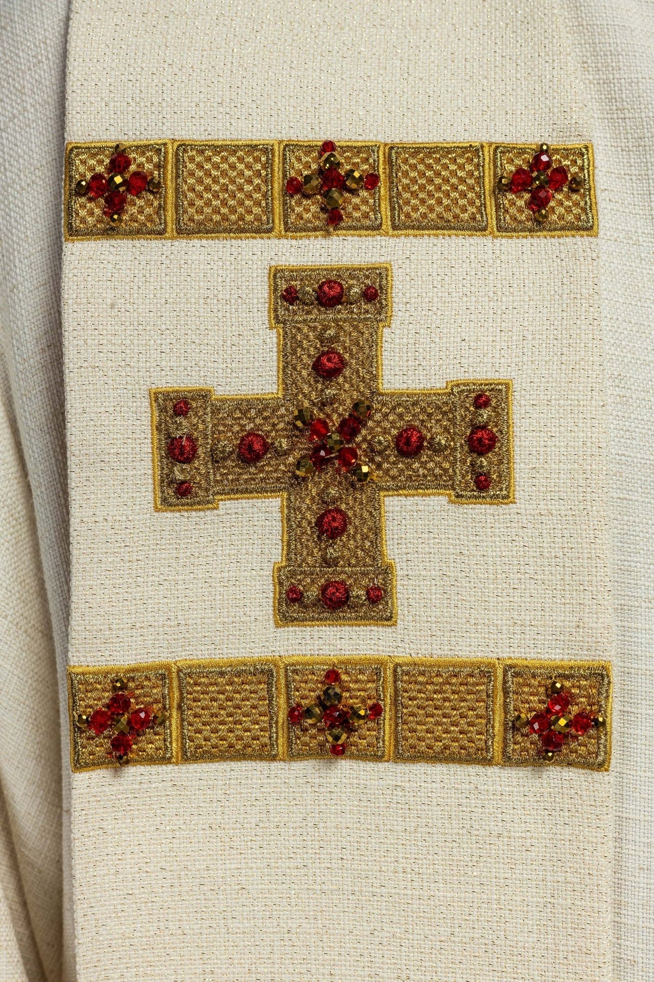 Ręcznie wykonana stuła z naturalnymi kamieniami Handmade 2011