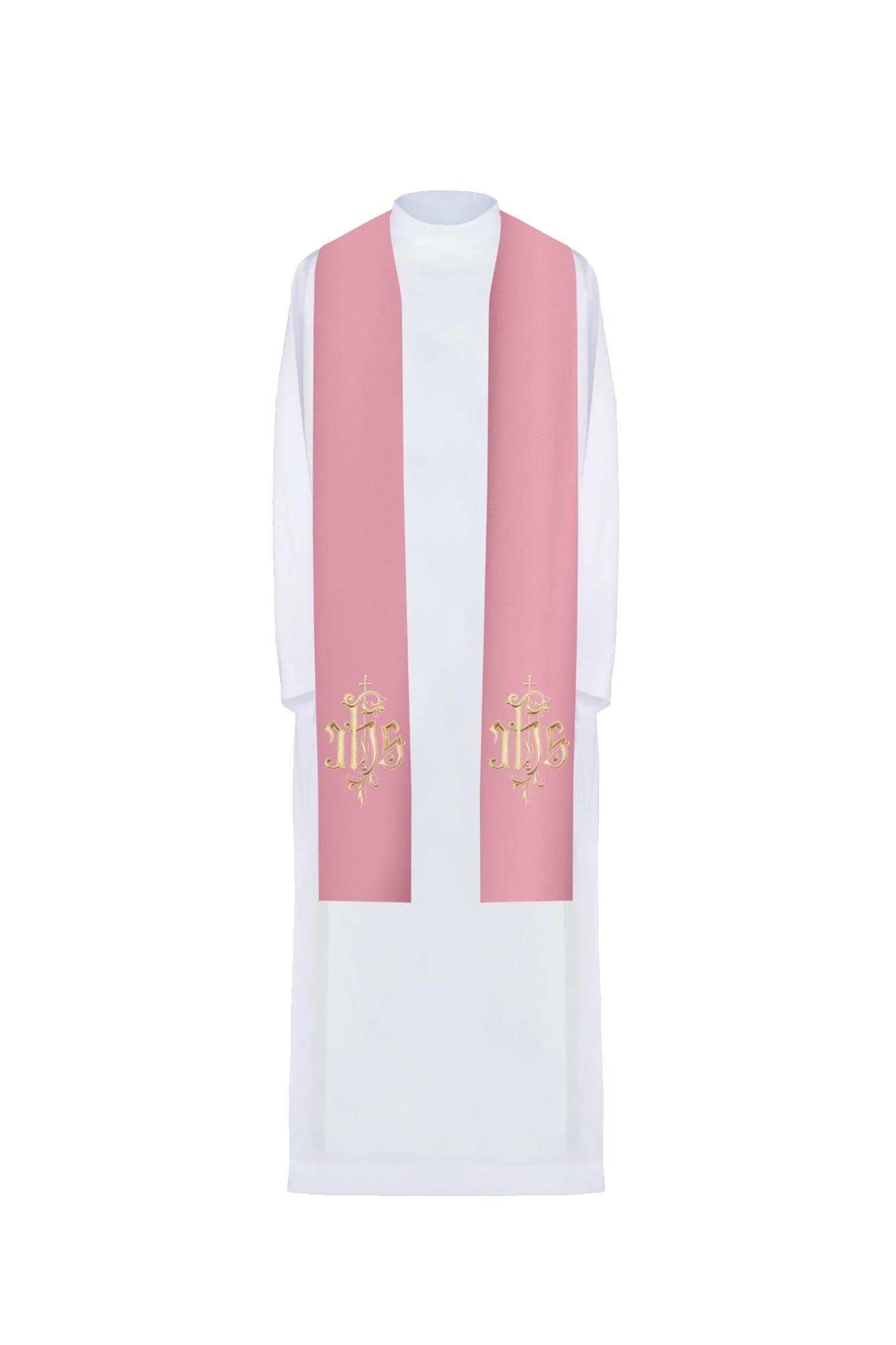 Stola Rosa sacerdotale rosa IHS