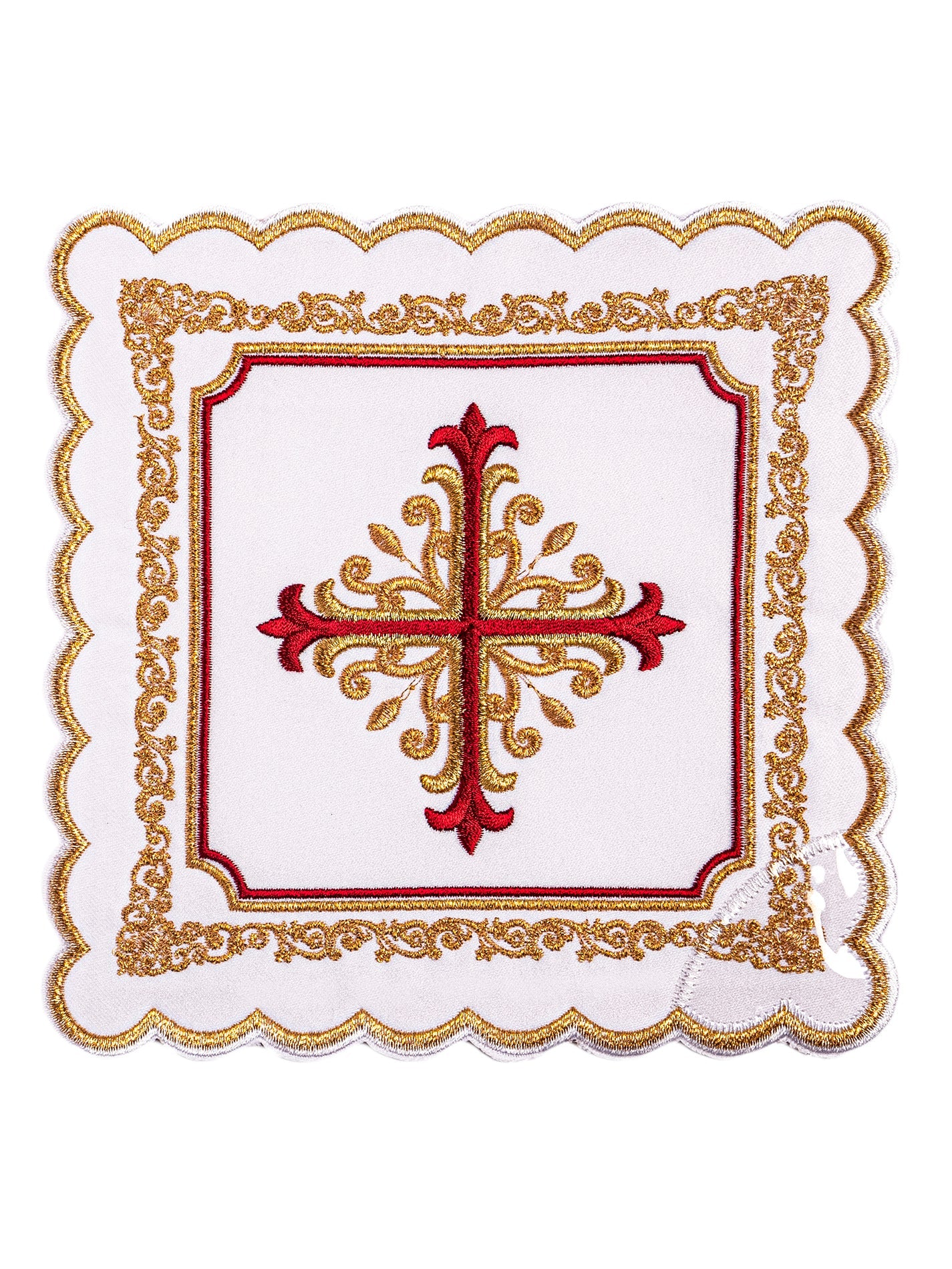 Servizio da messa con ricamo oro e rosso KK/150 - PERILPRETE.IT