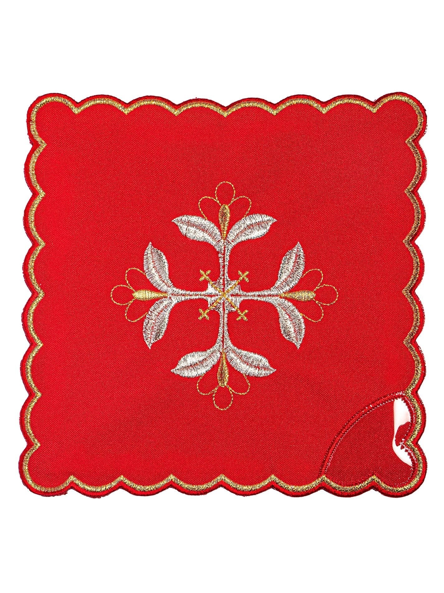 Servizio da Messa ricamata rossa KK/063/02 - PERILPRETE.IT