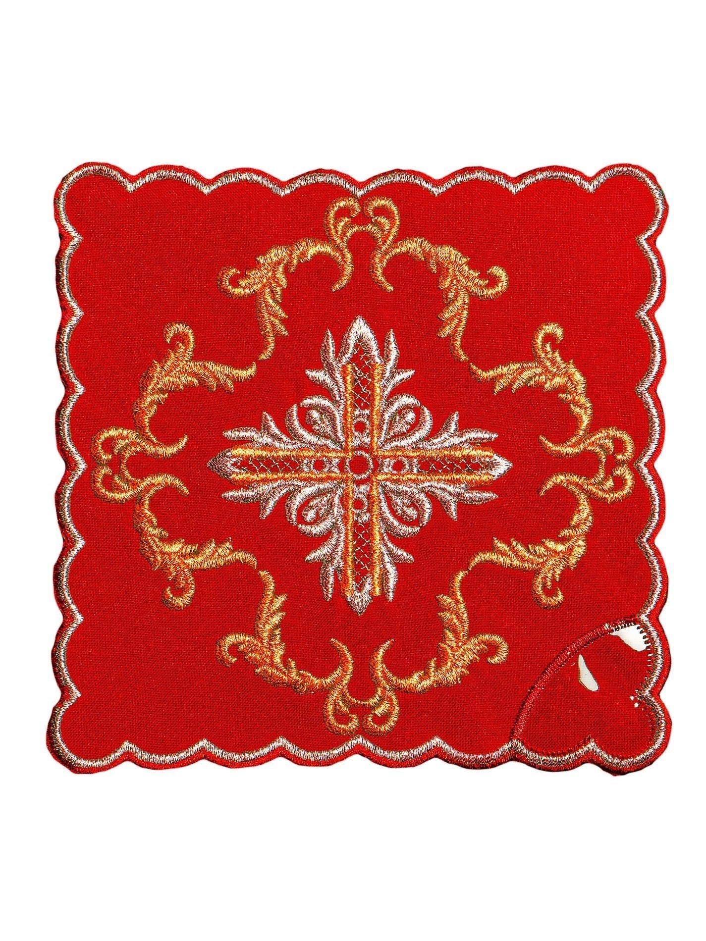 Servizio da Messa ricamato rosso KK/151/02 - PERILPRETE.IT