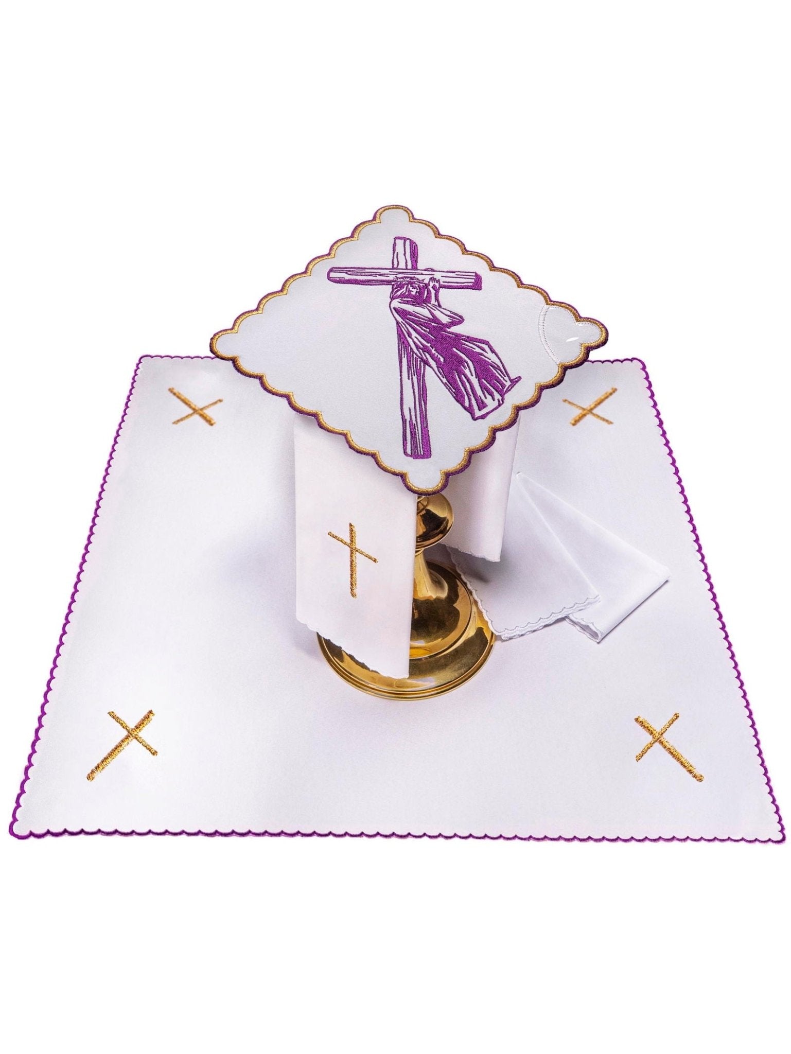 Servizio da Messa ricamato Via Crucis KK/116 - PERILPRETE.IT