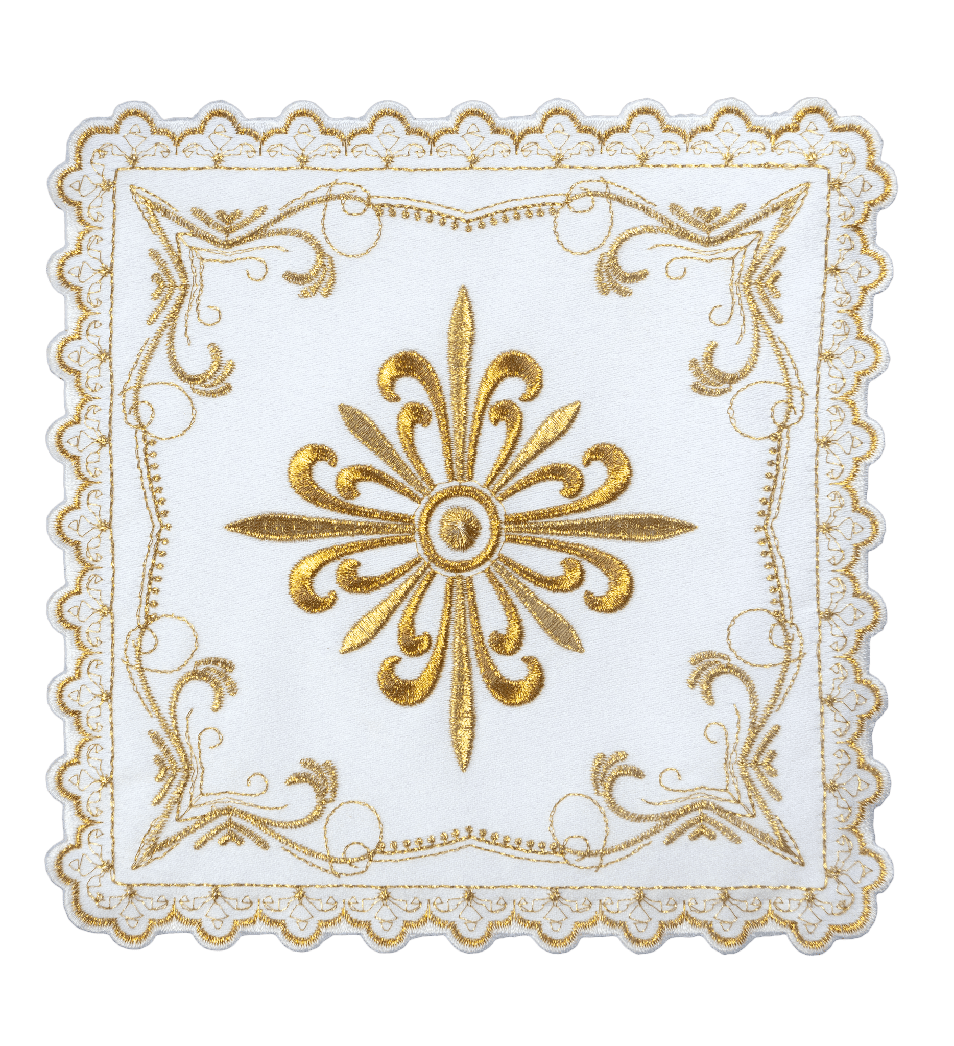 Servizio di messa con motivo a croce dorata con ricamo decorativo S - 5554 - PERILPRETE.IT