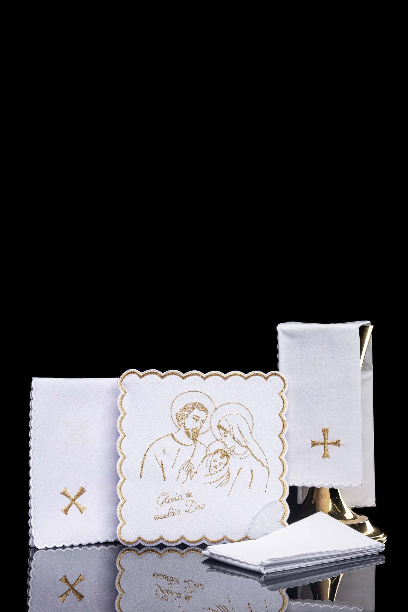 Servizio Messa con ricamo d'oro per Natale KK/118 - PERILPRETE.IT