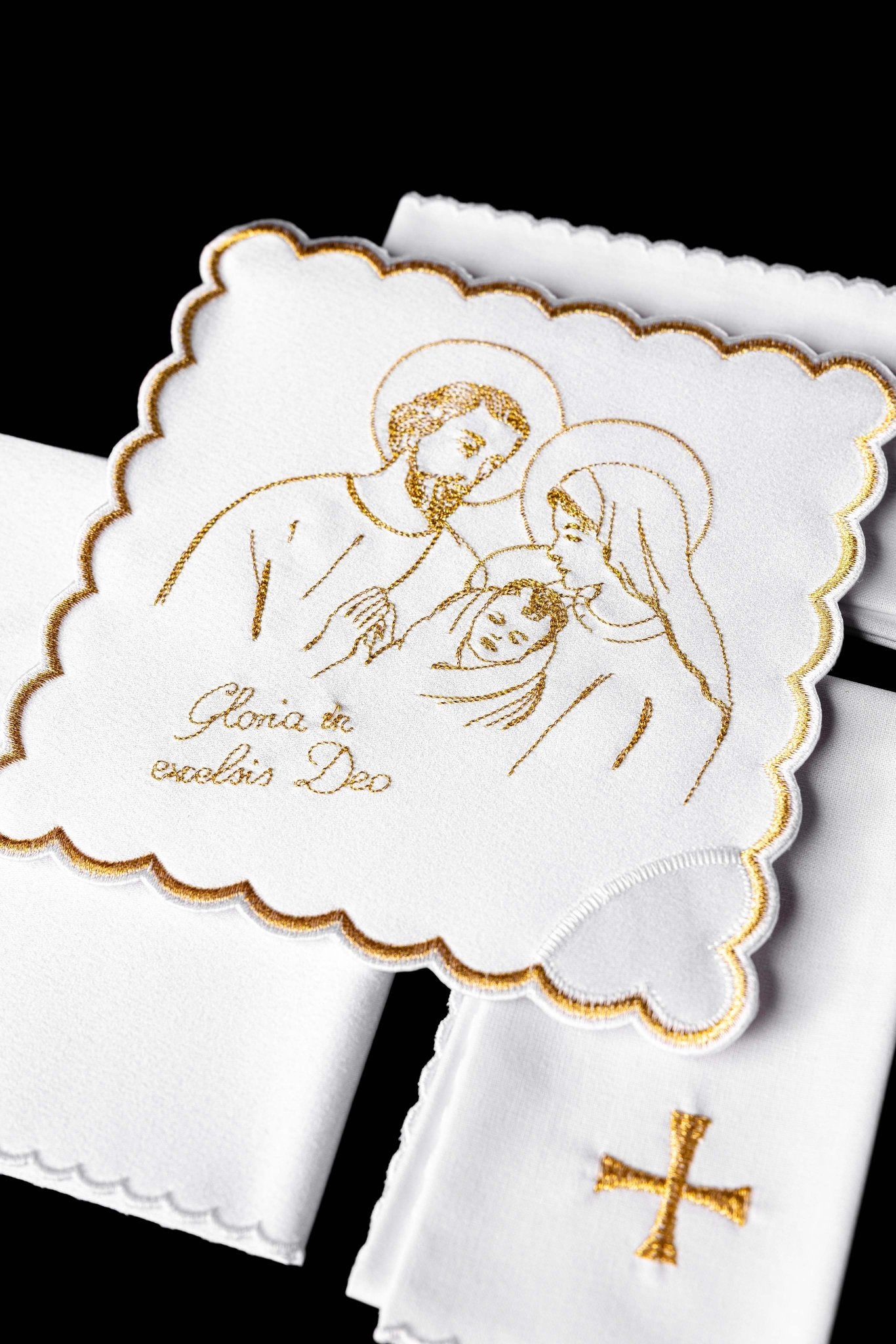 Servizio Messa con ricamo d'oro per Natale KK/118 - PERILPRETE.IT