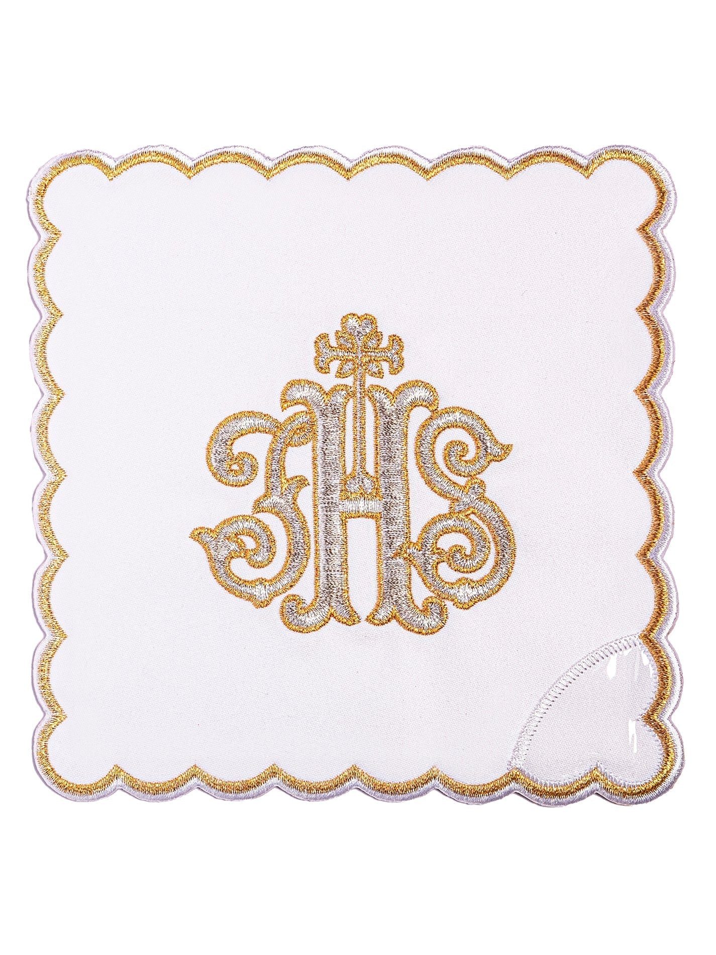 Servizio Messa con ricamo IHS oro KK/072/04 - PERILPRETE.IT