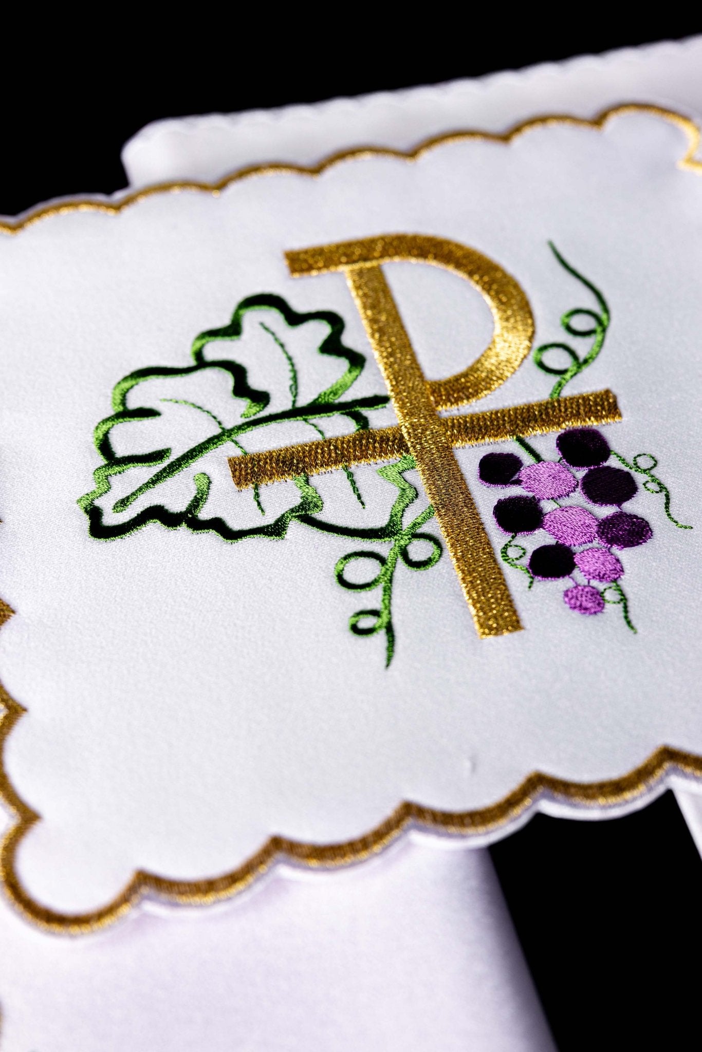 Servizio Messa con ricamo PAX e Grappoli d'uva KK/002 - PERILPRETE.IT