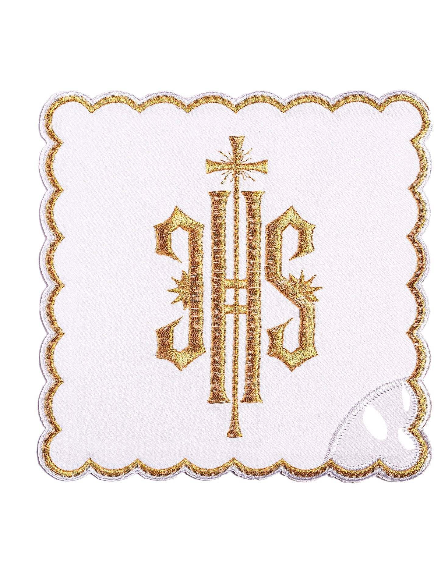 Servizio Messa con rifinitura dorata e ricamo IHS KK/029/04 - PERILPRETE.IT