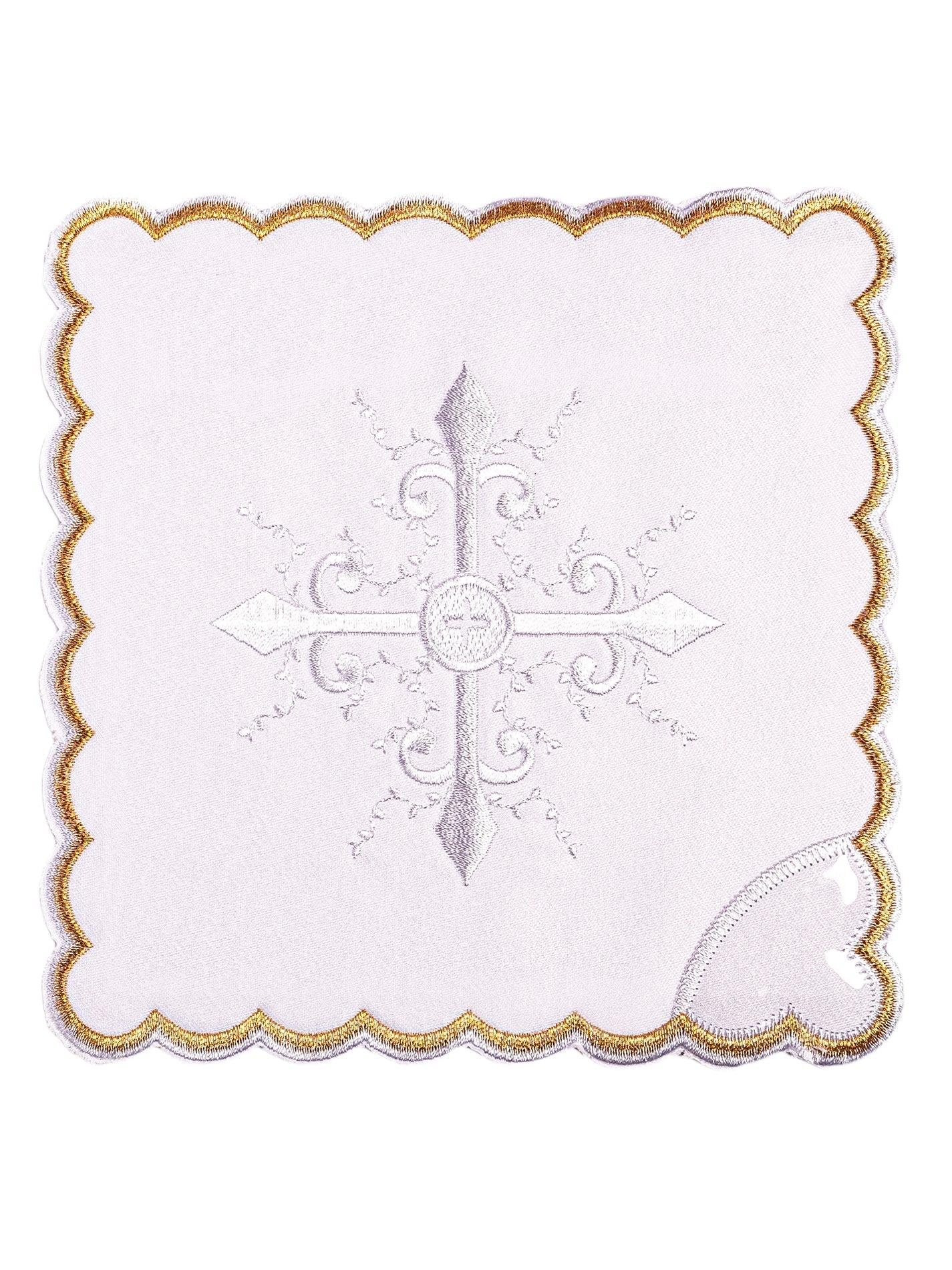 Servizio Messa in lino con ricamo argento KK/057 - PERILPRETE.IT
