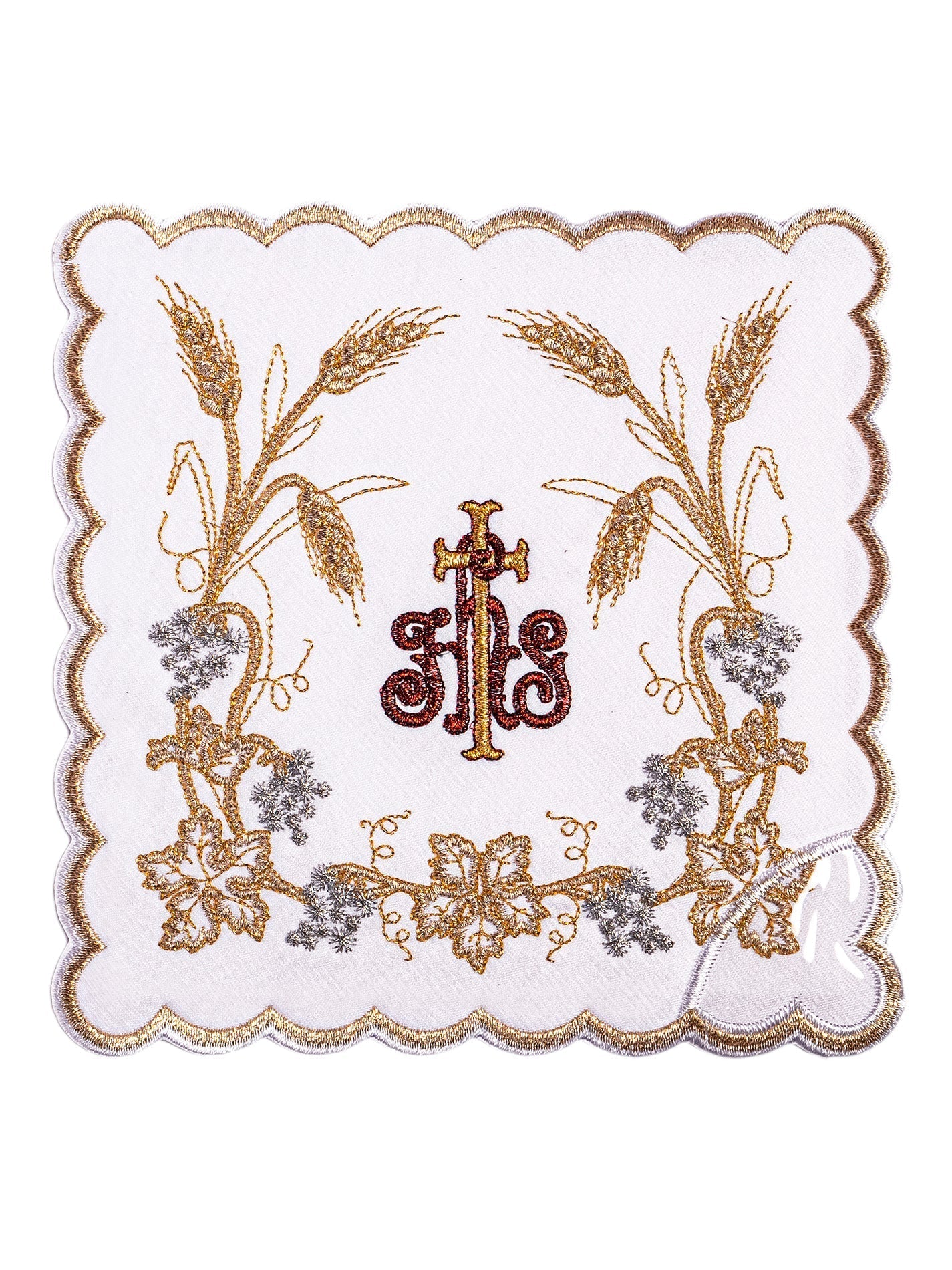 Servizio Messa riccamente decorata con ricamo IHS e Spighe KK/040 - PERILPRETE.IT