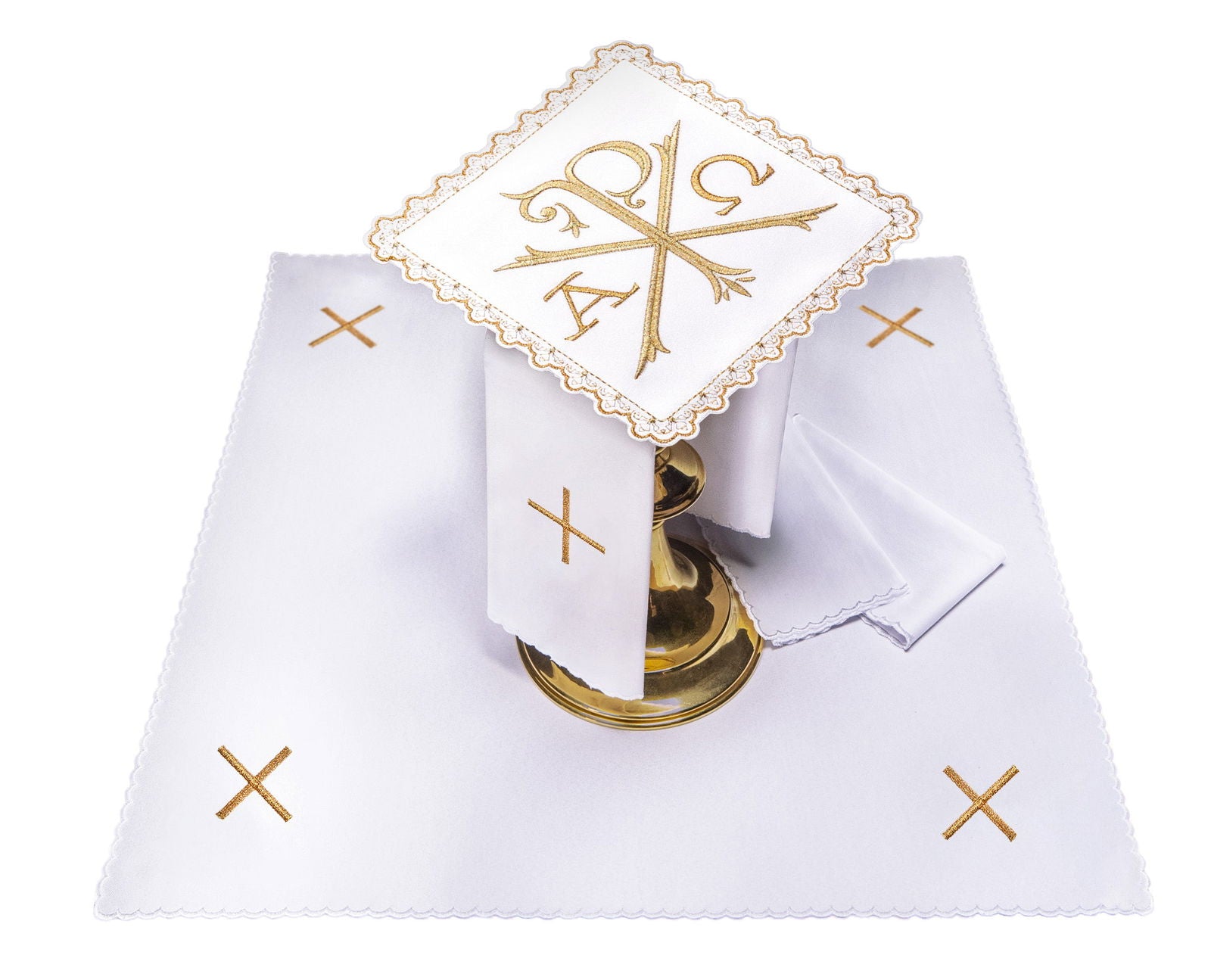 Set di tazze con motivo PAX e lettere Alpha e Omega S - 5552 - PERILPRETE.IT