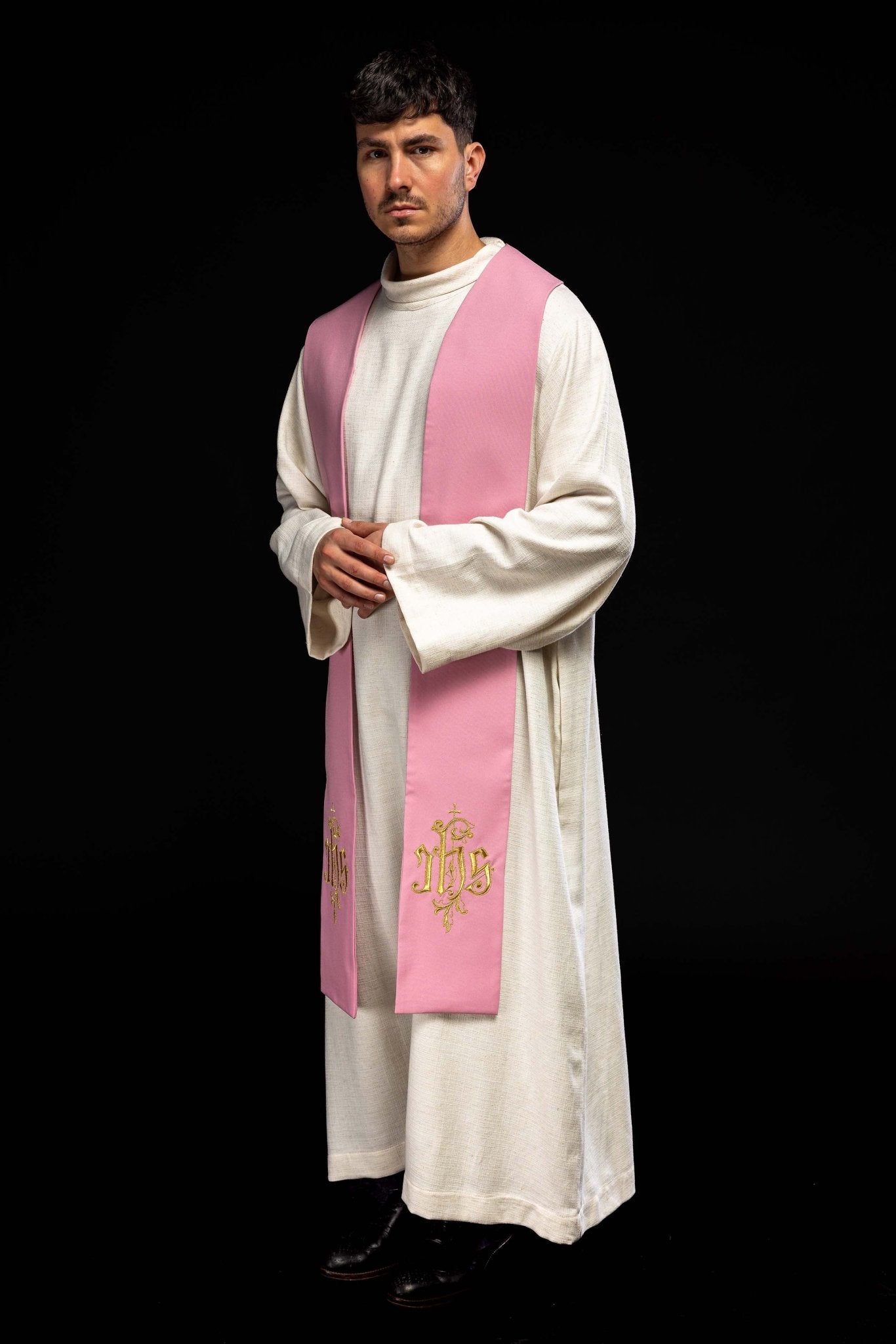 Stola Rosa sacerdotale rosa IHS KST/053/08/12 RÓŻOWY - PERILPRETE.IT