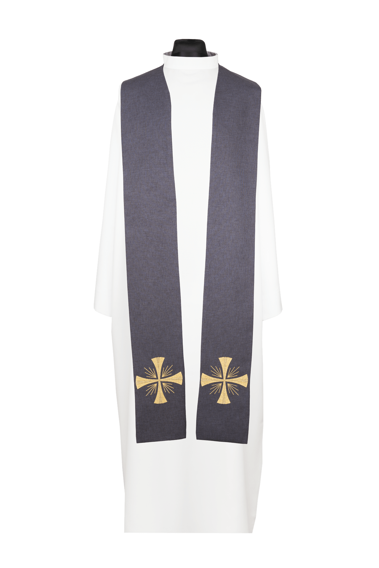 Stola sacerdotale ricamata con Croce color viola KDT/2054/03/70 - PERILPRETE.IT